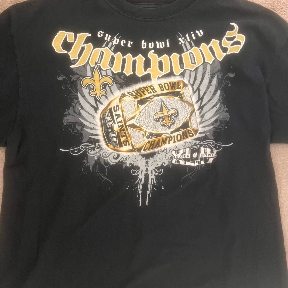 Black Super Bowl Saints T-Shirt